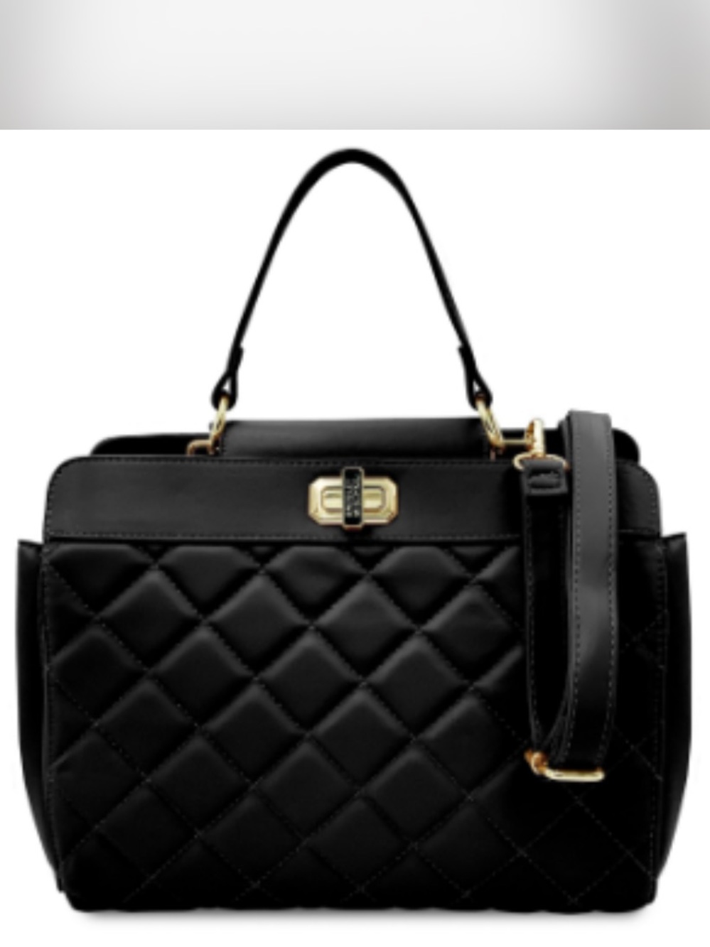 Badgley Mischka Collection Diamond Quilted Tote Bag